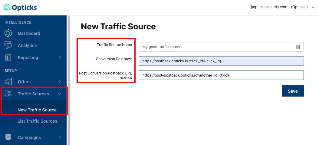 New Traffic Source