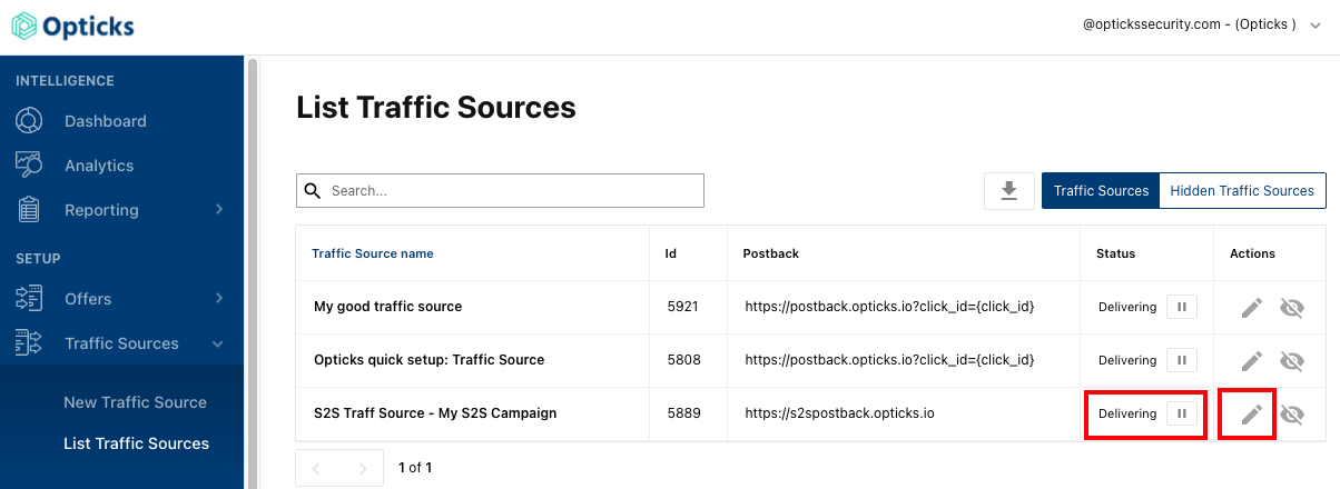 Edit Traffic Source